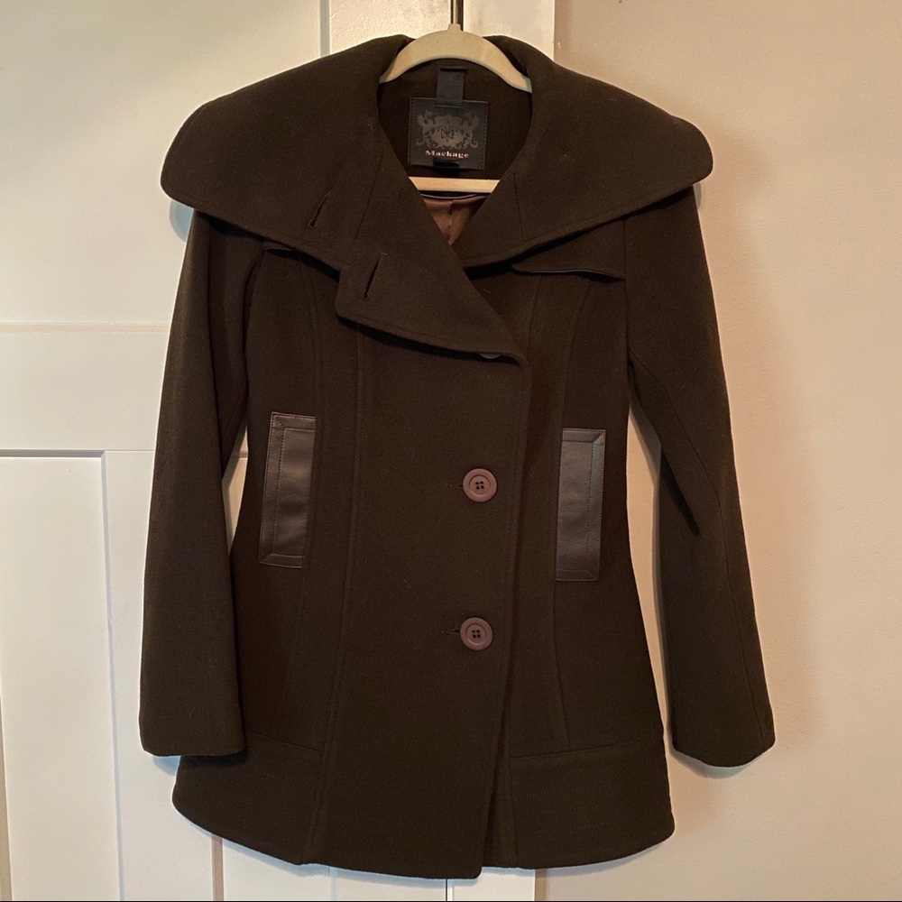Mackage Brown wool coat
